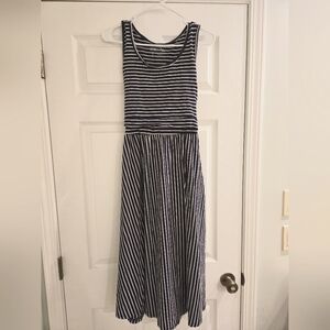 Latched Mama Navy striped tank breastfeeding dress size L